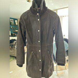 Danier Dark Brown Leather Jacket